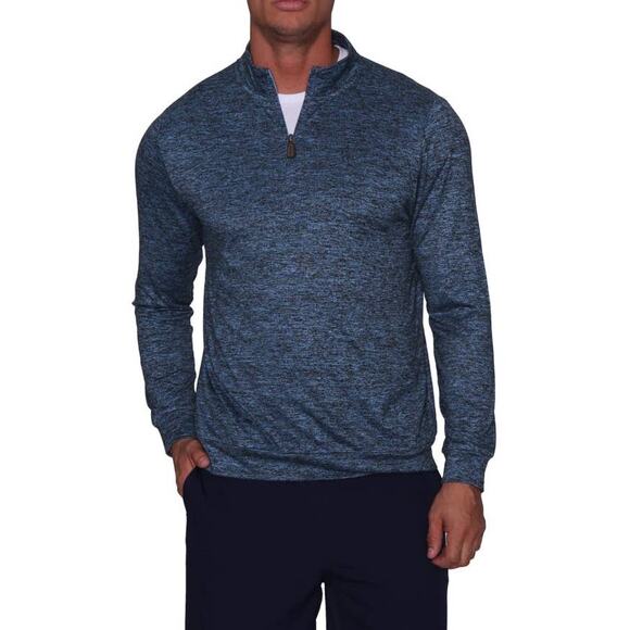 TailorByrd Sport Quarter Zip Mens Sz Large Long Sleeve Athletic Blue MSRP $90 - Picture 1 of 11